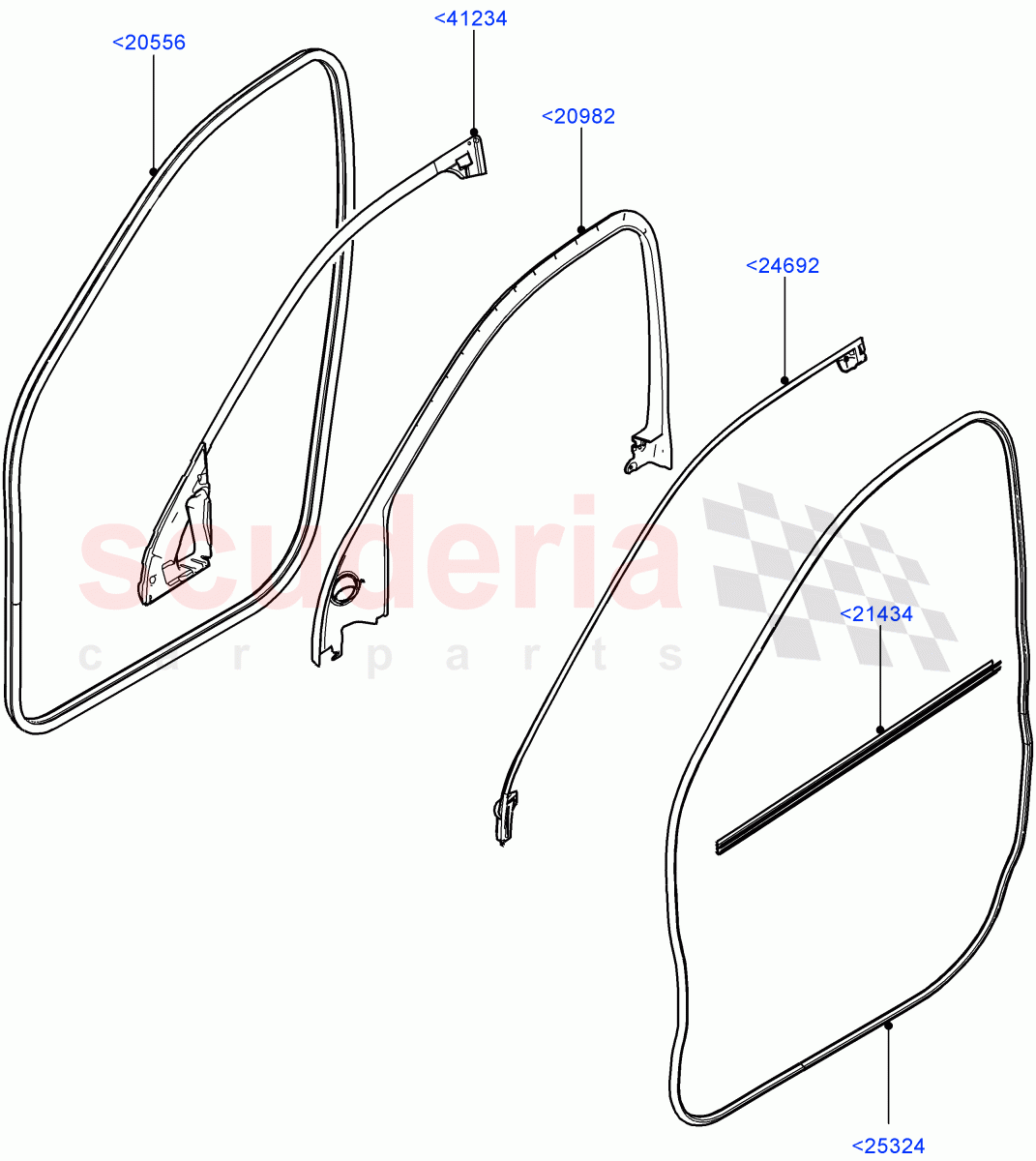 Front Doors, Hinges & Weatherstrips (Door And Fixings) (Changsu (China)) ((V) FROMFG000001) of Land Rover Land Rover Discovery Sport (2015+) [2.0 Turbo Diesel]