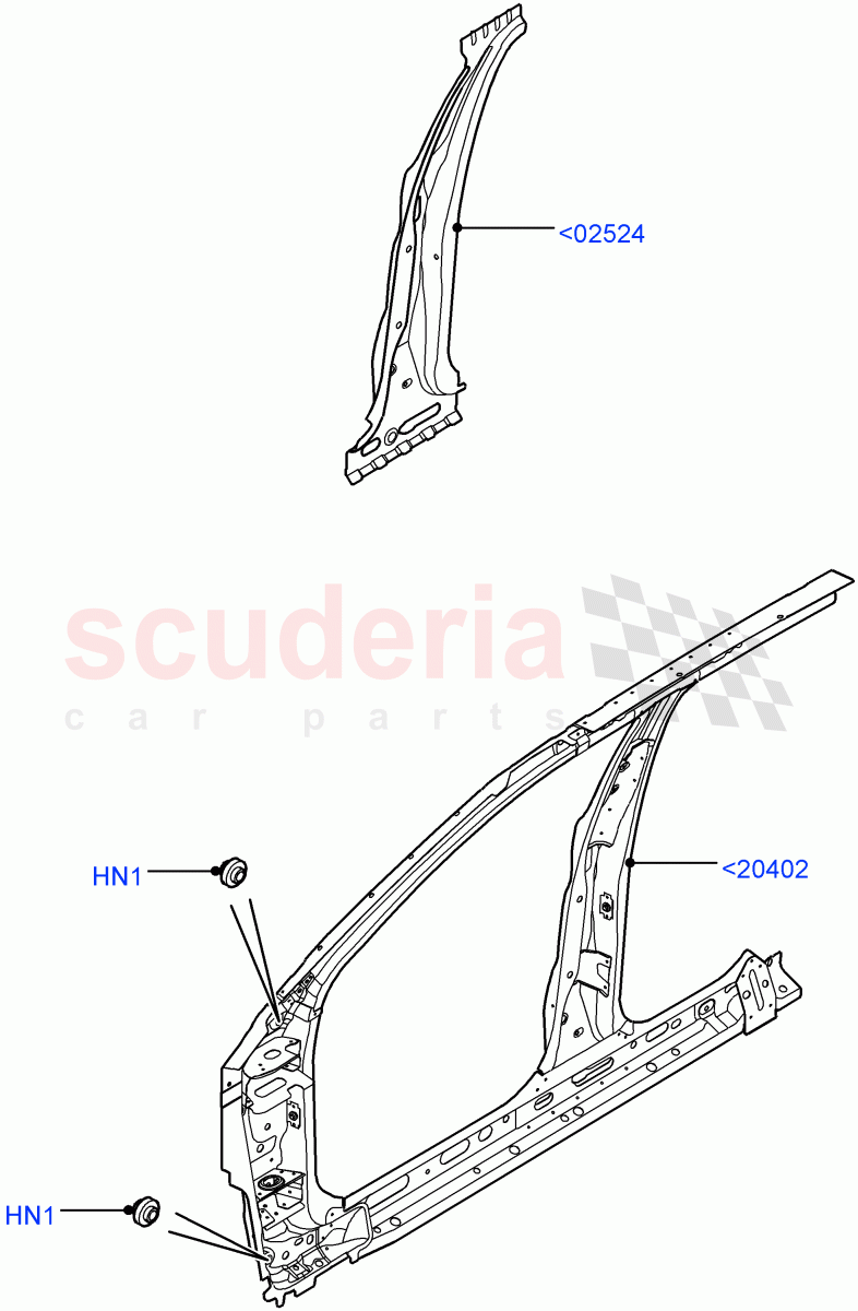 Side Panels - Inner(Front)(Changsu (China))((V)FROMEG000001) of Land Rover Land Rover Range Rover Evoque (2012-2018) [2.0 Turbo Petrol GTDI]