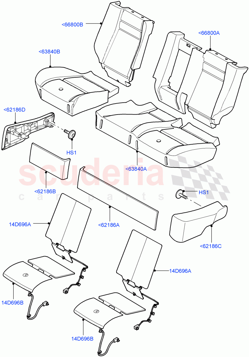 Rear Seat Pads/Valances & Heating ((V) TO9A999999) of Land Rover Land Rover Range Rover Sport (2005-2009) [4.4 AJ Petrol V8]