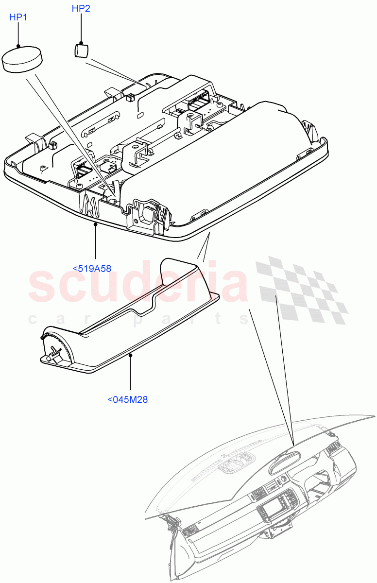 Console - Overhead (Itatiaia (Brazil)) ((V) FROMGT000001) of Land Rover Land Rover Range Rover Evoque (2012-2018) [2.0 Turbo Petrol GTDI]
