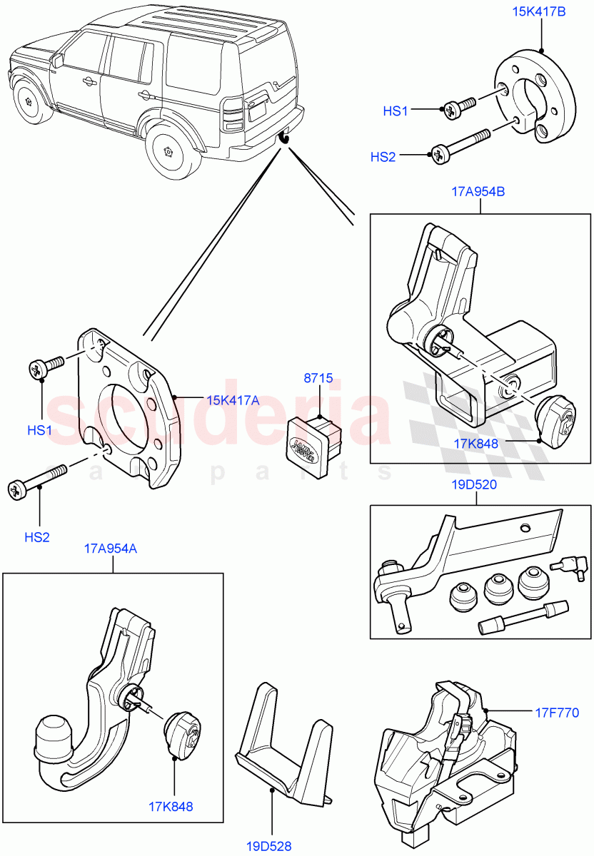 Tow Bar ((V) FROMAA000001) of Land Rover Land Rover Discovery 4 (2010-2016) [3.0 DOHC GDI SC V6 Petrol]
