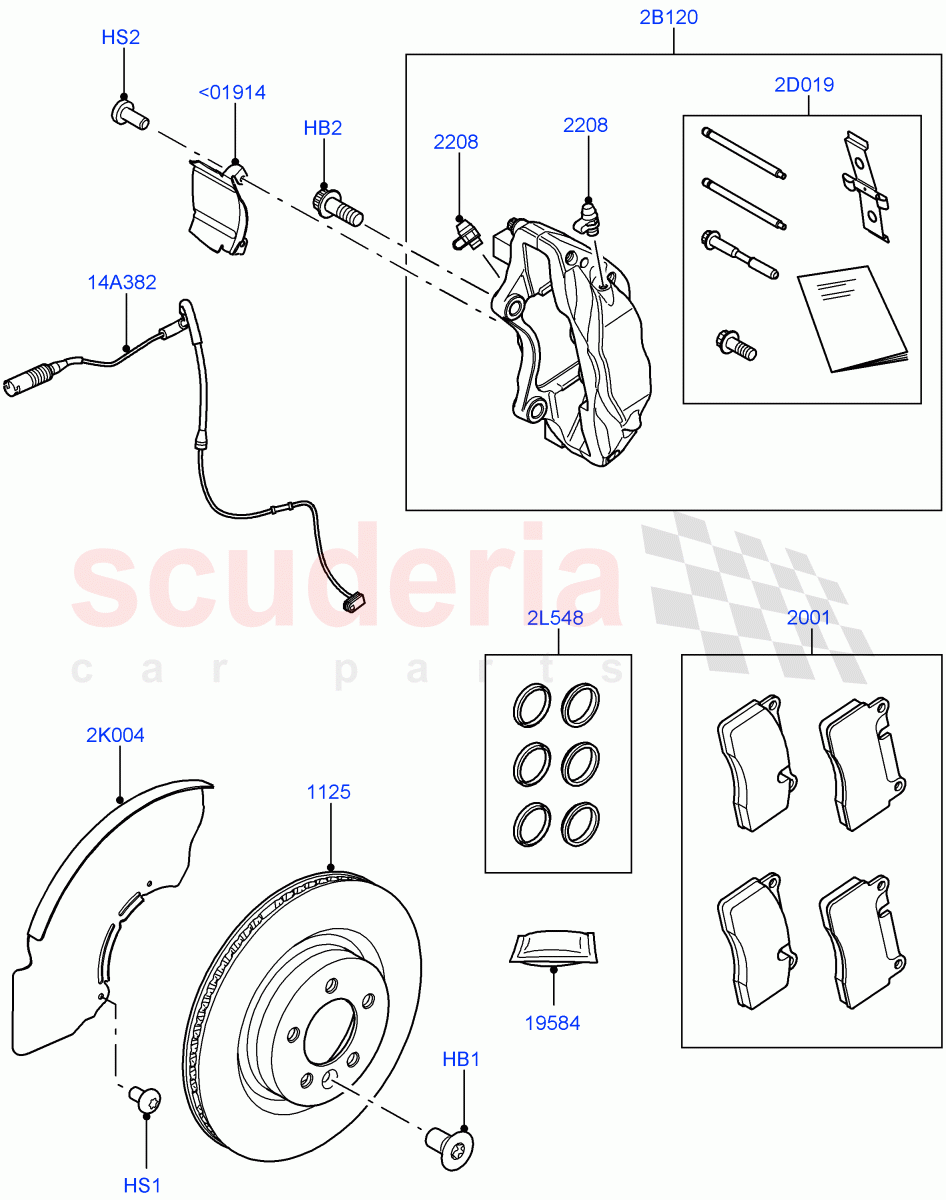 Front Brake Discs And Calipers((V)TODA999999) of Land Rover Land Rover Range Rover (2012-2021) [3.0 I6 Turbo Petrol AJ20P6]