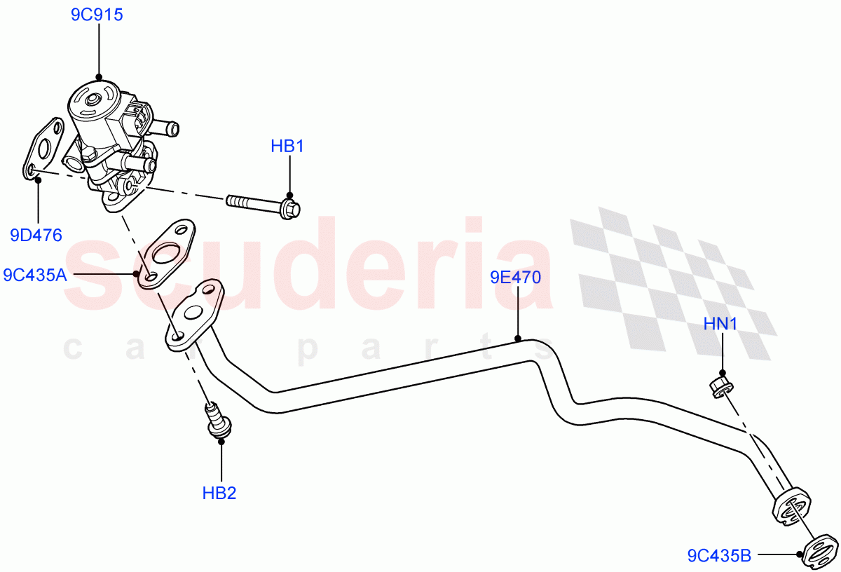 Exhaust Gas Recirculation (AJ Petrol 4.4 V8 EFI (220KW)) of Land Rover Land Rover Range Rover Sport (2005-2009) [4.4 AJ Petrol V8]