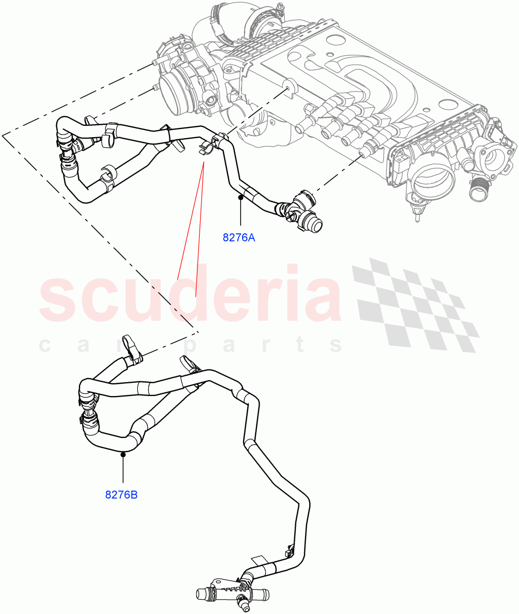 Supercharger (Lubrication And Cooling) (3.0L AJ20P6 Petrol High) of Land Rover Land Rover Range Rover (2022+) [3.0 I6 Turbo Petrol AJ20P6]