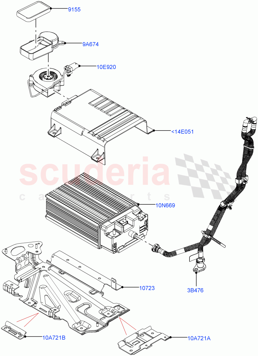 Hybrid Electrical Modules(MHEV Battery, Duct, Fan, Nitra Plant Build)(Electric Engine Battery-MHEV)((V)FROMM2000001) of Land Rover Land Rover Discovery 5 (2017+) [2.0 Turbo Diesel]