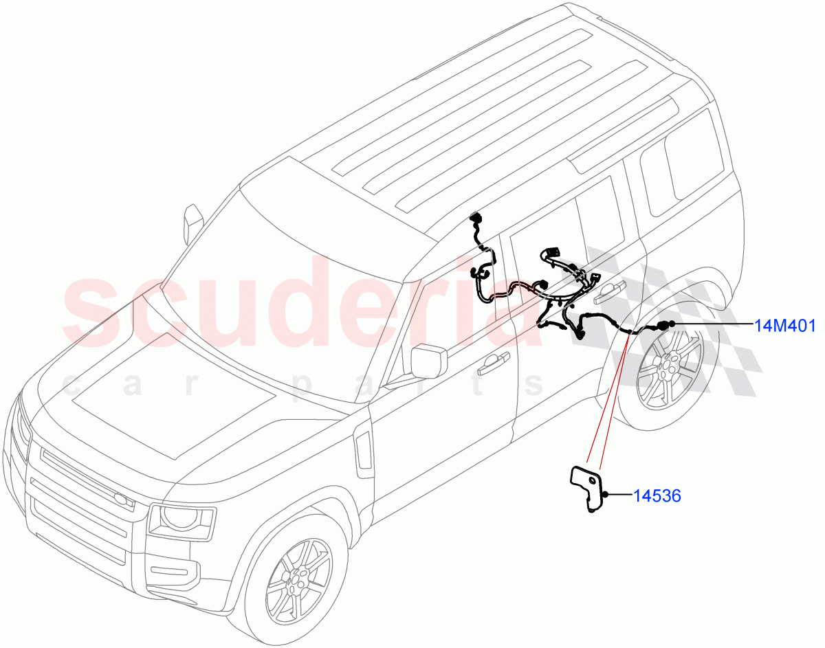 Electrical Wiring - Chassis of Land Rover Land Rover Defender (2020+) [3.0 I6 Turbo Petrol AJ20P6]
