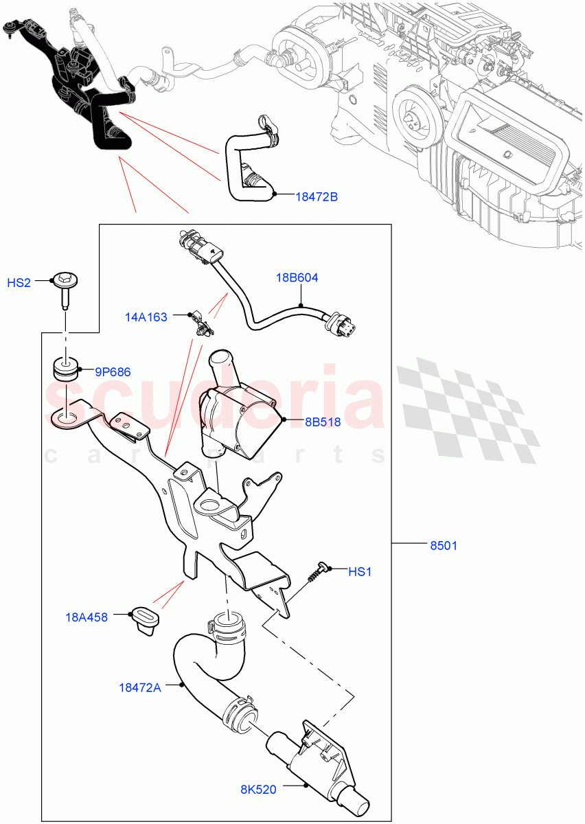 Auxiliary Circulation Coolant Pump(3.0 V6 D Gen2 Mono Turbo,Electric Auxiliary Coolant Pump)((V)FROMJA000001) of Land Rover Land Rover Range Rover Sport (2014+) [3.0 DOHC GDI SC V6 Petrol]