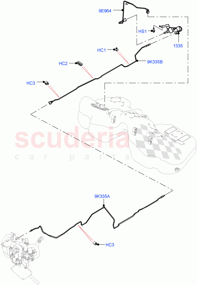 Auxiliary Fuel Fired Pre-Heater(Heater Fuel Supply)(3.0L AJ20D6 Diesel High,Fuel Heater W/Pk Heat With Remote,3.0L AJ20P6 Petrol High)((V)FROMMA000001) of Land Rover Land Rover Range Rover Velar (2017+) [3.0 Diesel 24V DOHC TC]