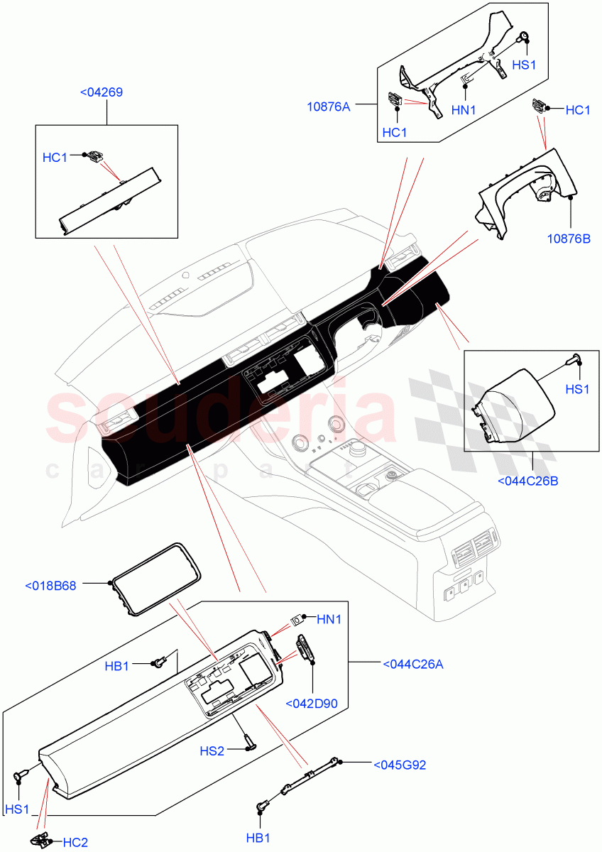 Instrument Panel(External Components, Centre) of Land Rover Land Rover Range Rover Velar (2017+) [3.0 I6 Turbo Petrol AJ20P6]