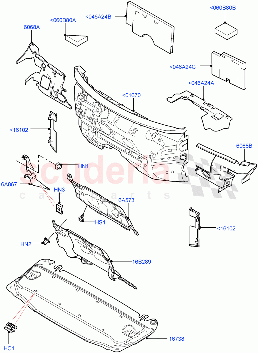 Insulators - Front(Engine Compartment)(Changsu (China))((V)FROMFG000001,(V)TOKG446856) of Land Rover Land Rover Discovery Sport (2015+) [2.0 Turbo Diesel]