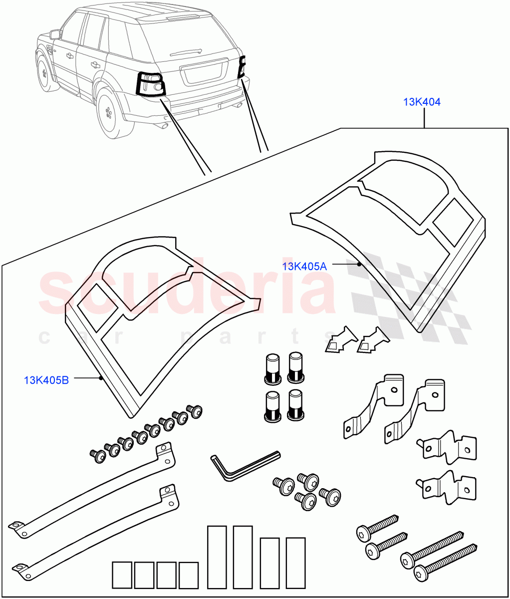 Body Dress Up Kits - Rear(Accessory)((V)FROMAA000001) of Land Rover Land Rover Range Rover Sport (2010-2013) [5.0 OHC SGDI NA V8 Petrol]