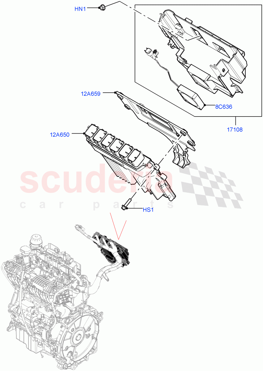 Engine Modules And Sensors (2.0L AJ21D4 Diesel Mid, Halewood (UK)) ((V) FROMMH000001) of Land Rover Land Rover Range Rover Evoque (2019+) [2.0 Turbo Diesel AJ21D4]