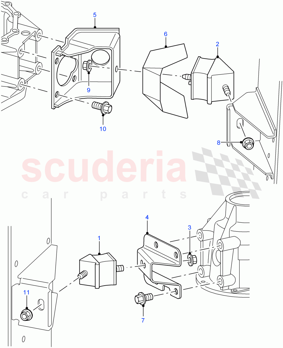 Transmission Mounting ((V) FROM7A000001) of Land Rover Land Rover Defender (2007-2016)