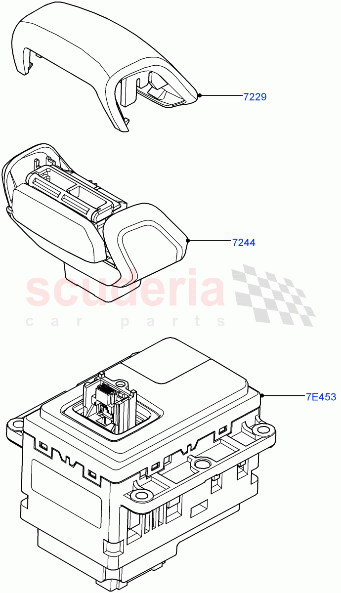 Gear Change-Automatic Transmission(Gear Shift Module)(2.0L AJ21D4 Diesel Mid,8 Speed Automatic Trans 8HP51)((V)FROMMA000001) of Land Rover Land Rover Range Rover Velar (2017+) [3.0 I6 Turbo Petrol AJ20P6]