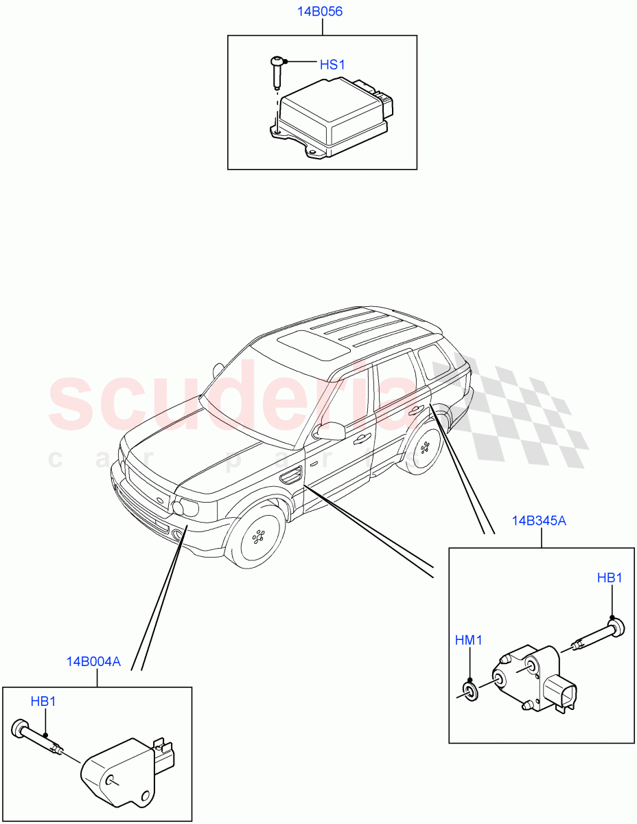 Airbag System (Sensors) ((V) FROMAA000001) of Land Rover Land Rover Range Rover Sport (2010-2013) [5.0 OHC SGDI NA V8 Petrol]