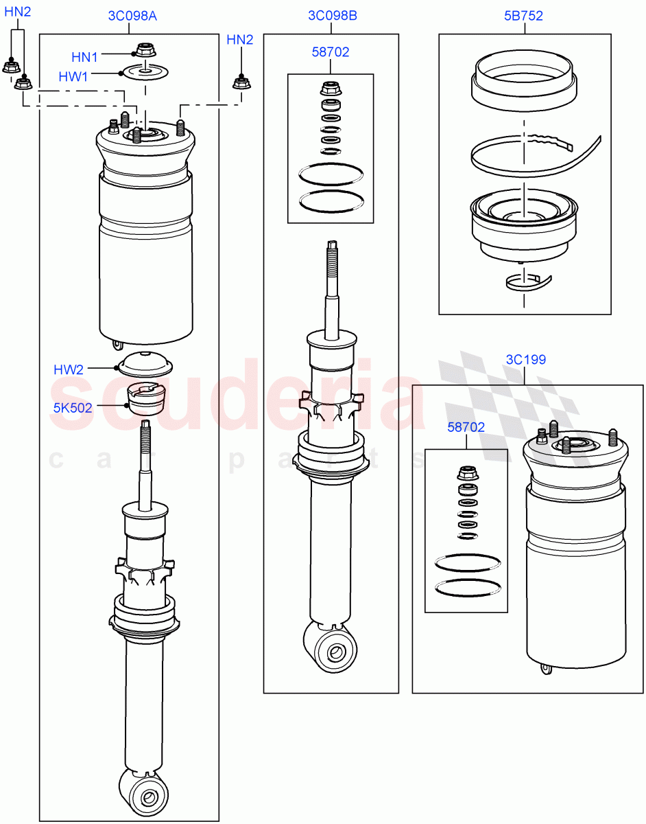 Front Suspension Struts And Springs (With Four Corner Air Suspension) ((V) FROMAA000001) of Land Rover Land Rover Discovery 4 (2010-2016) [3.0 DOHC GDI SC V6 Petrol]