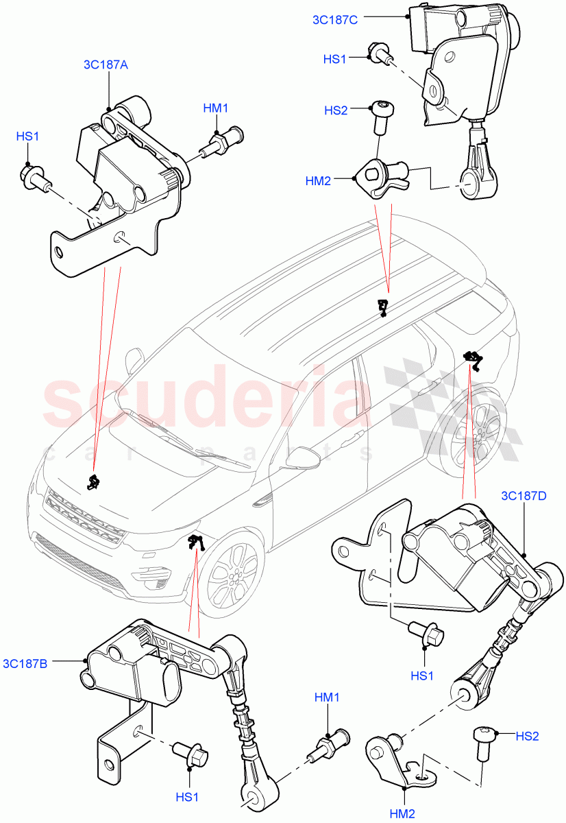 Electronic Damper Control(Halewood (UK),Magnetic Damping System)((V)TOKH999999) of Land Rover Land Rover Discovery Sport (2015+) [2.2 Single Turbo Diesel]