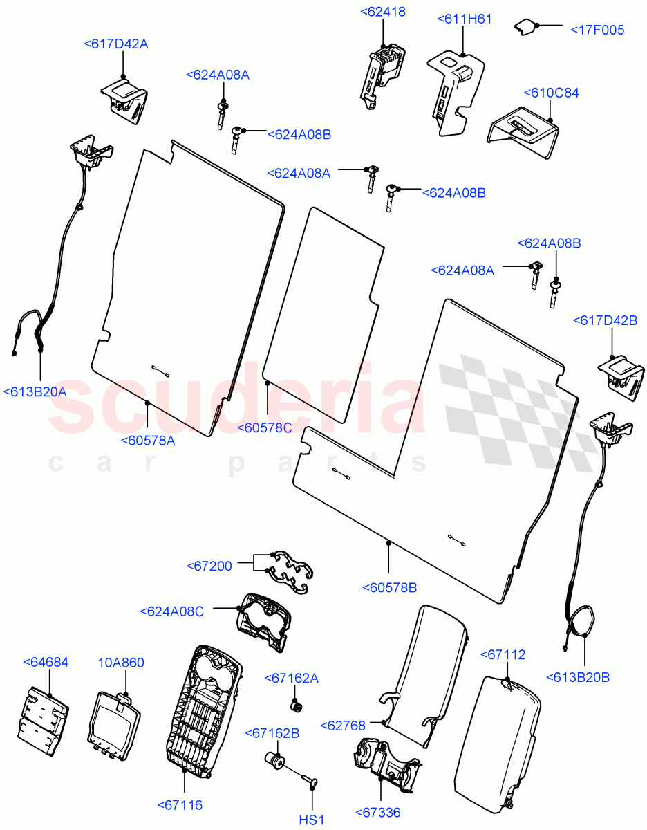 Rear Seat Back (Halewood (UK), 60/40 Load Through With Slide) of Land Rover Land Rover Discovery Sport (2015+) [2.2 Single Turbo Diesel]