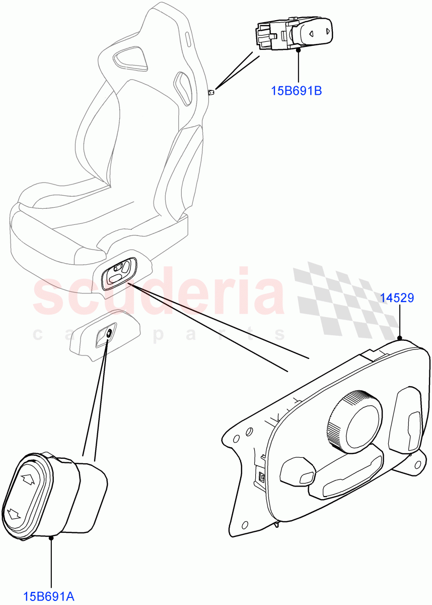 Switches(Seats)(Halewood (UK))((V)FROMGH000001) of Land Rover Land Rover Range Rover Evoque (2012-2018) [2.0 Turbo Petrol GTDI]