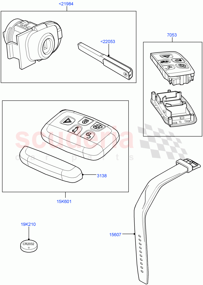 Vehicle Lock Sets And Repair Kits(Solihull Plant Build)((V)FROMHA000001) of Land Rover Land Rover Discovery 5 (2017+) [3.0 I6 Turbo Petrol AJ20P6]