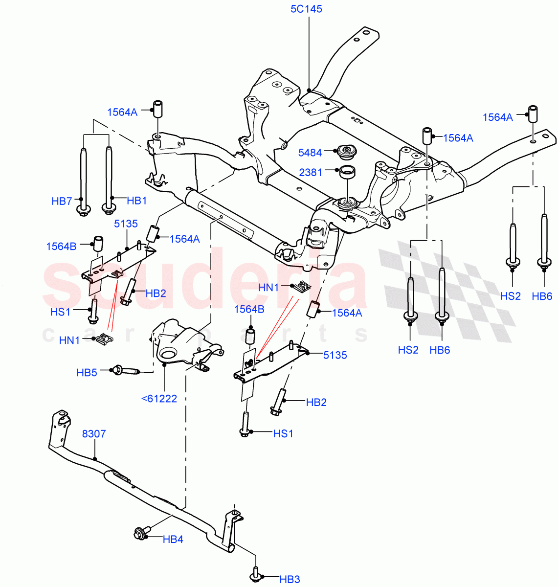 Front Cross Member & Stabilizer Bar of Land Rover Land Rover Range Rover Sport (2014+) [4.4 DOHC Diesel V8 DITC]