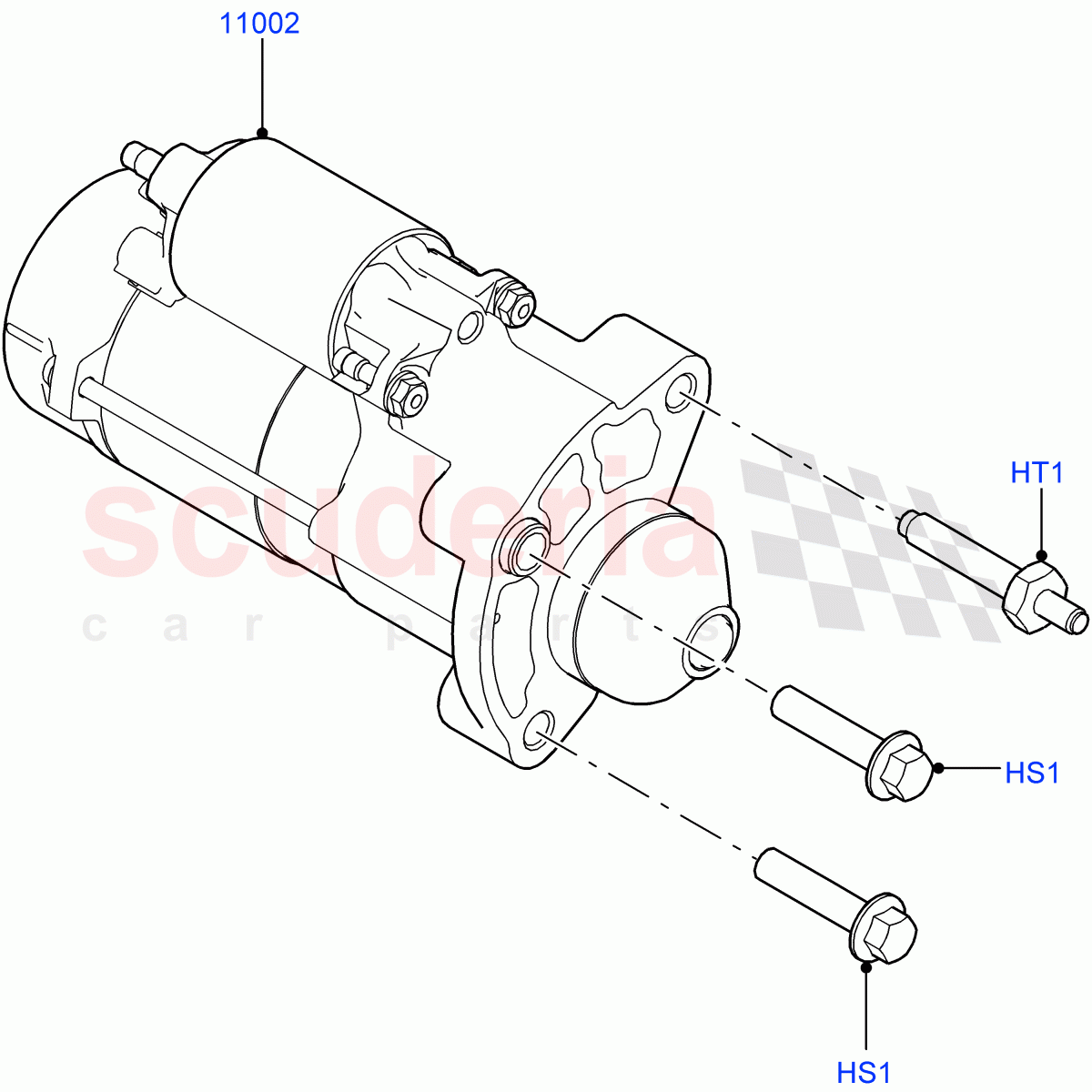 Starter Motor (2.2L CR DI 16V Diesel, 9 Speed Auto AWD, Starter - Stop/Start System) of Land Rover Land Rover Discovery Sport (2015+) [2.2 Single Turbo Diesel]
