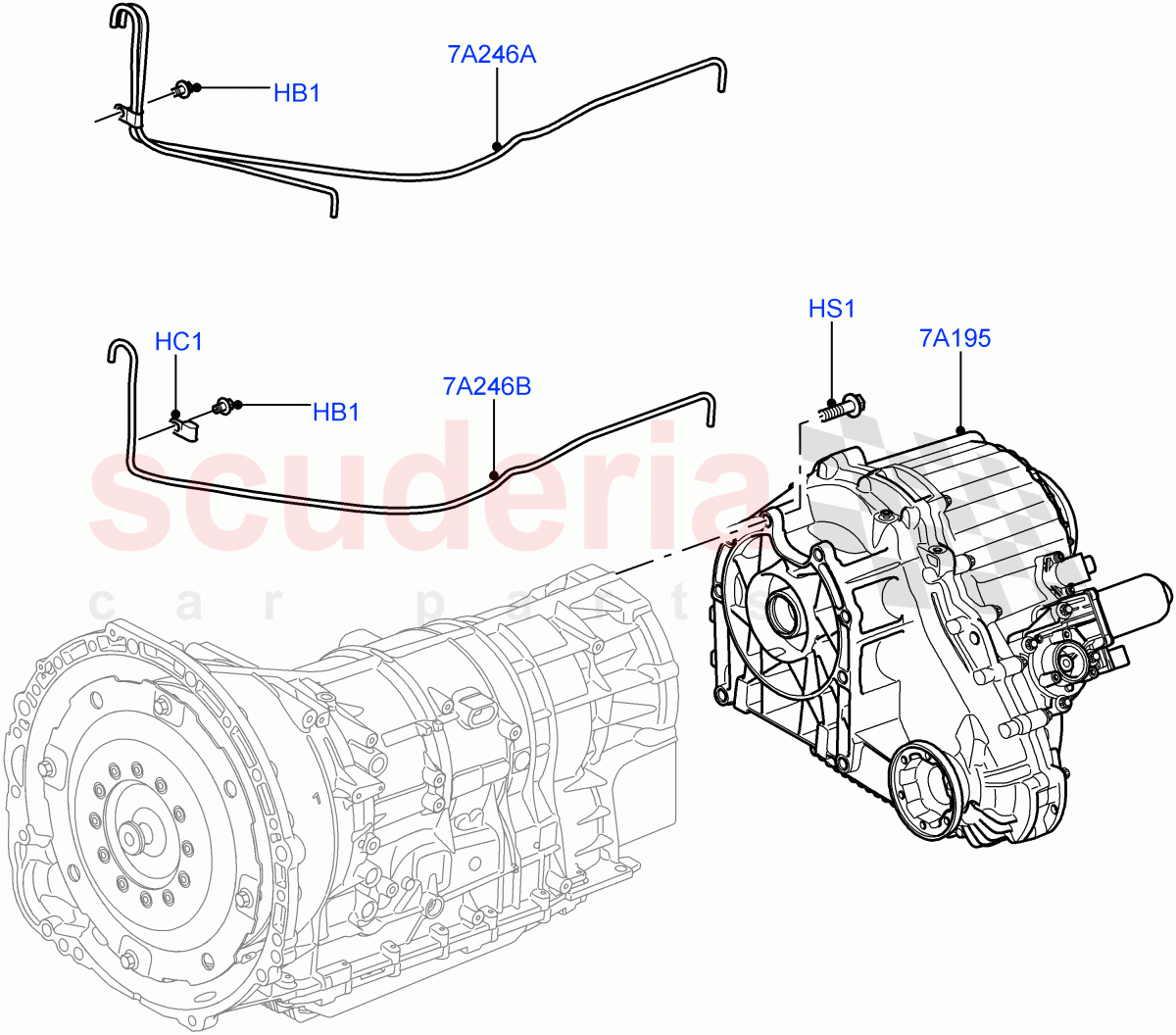 Transfer Drive Case(8 Speed Auto Trans ZF 8HP70 HEV 4WD,With 2 Spd Trans Case With Ctl Trac,8 Speed Auto Trans ZF 8HP70 4WD,8 Speed Auto Trans ZF 8HP45)((V)FROMDA000001,(V)TOGA999999) of Land Rover Land Rover Discovery 4 (2010-2016) [4.0 Petrol V6]