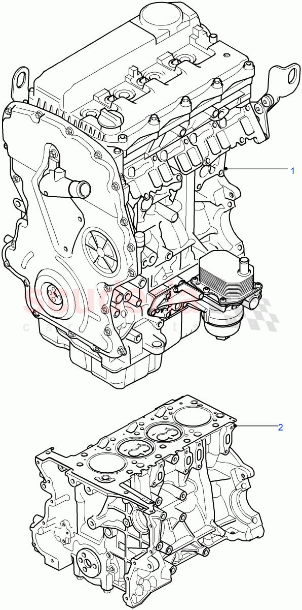 Service Engine (2.2L 16V TC I4 DSL 122PS PUMA) ((V) FROMCA000001) of Land Rover Land Rover Defender (2007-2016)