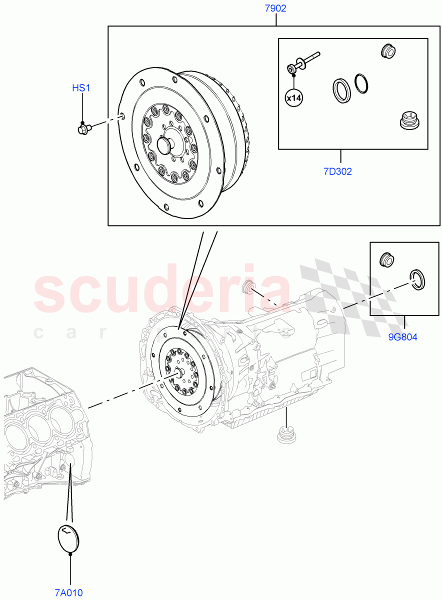 Converter (Solihull Plant Build) (8 Speed Auto Trans ZF 8HP45) ((V) FROMAA000001) of Land Rover Land Rover Range Rover (2012-2021) [3.0 I6 Turbo Diesel AJ20D6]