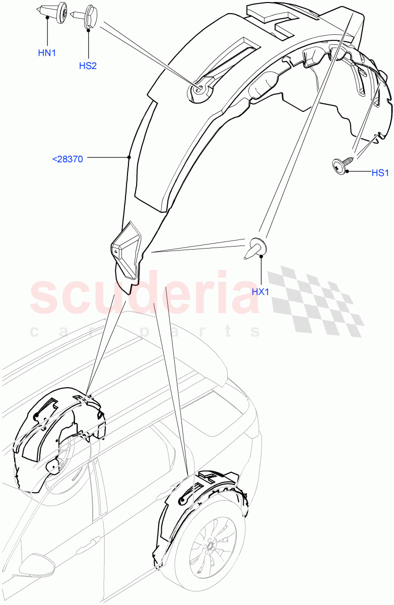 Side Panels - Inner(Wheelhouse)(Changsu (China))((V)FROMFG000001) of Land Rover Land Rover Discovery Sport (2015+) [2.0 Turbo Petrol AJ200P]