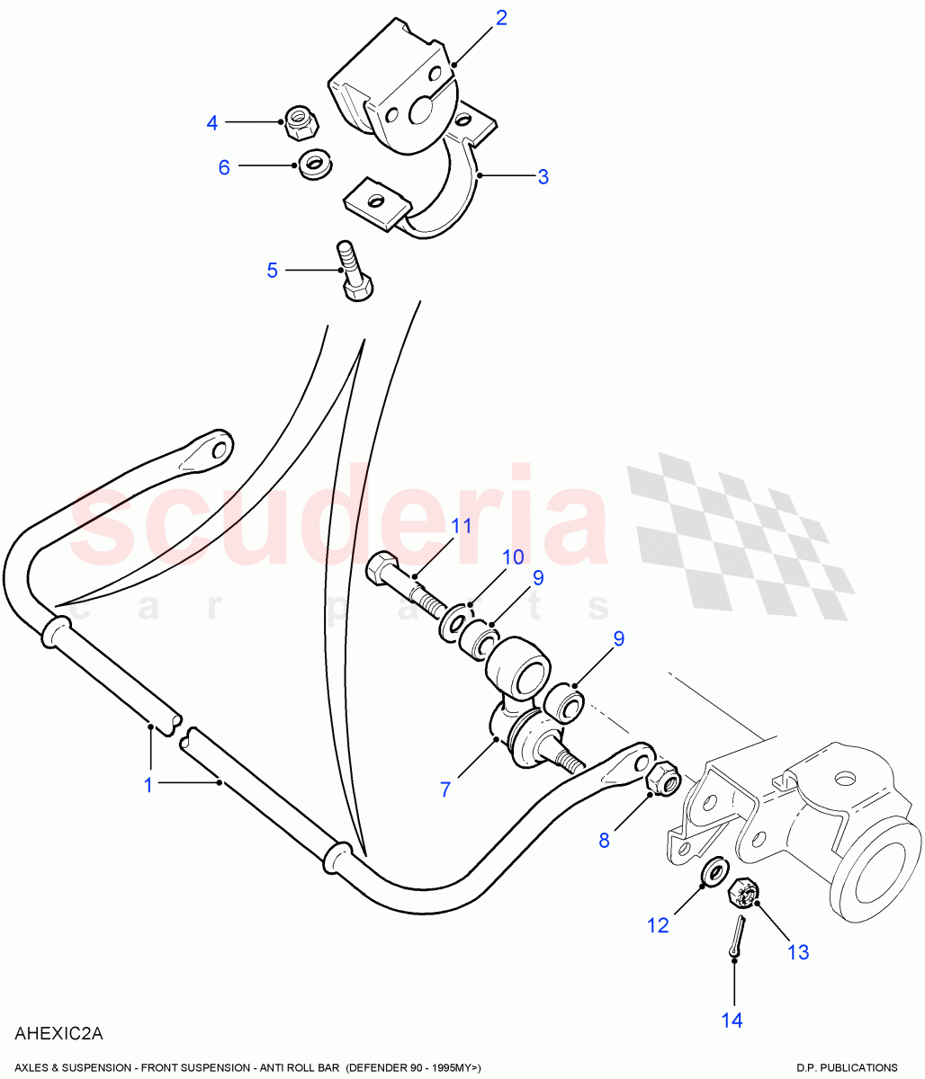 Anti Roll Bar ((V) FROM7A000001) of Land Rover Land Rover Defender (2007-2016)