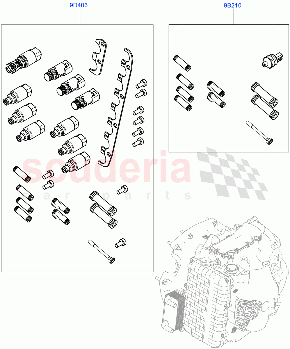 Valve Body - Main Control & Servo's(Solenoid Kit)(9 Speed Auto AWD,Halewood (UK))((V)FROMEH000001) of Land Rover Land Rover Discovery Sport (2015+) [2.0 Turbo Petrol AJ200P]