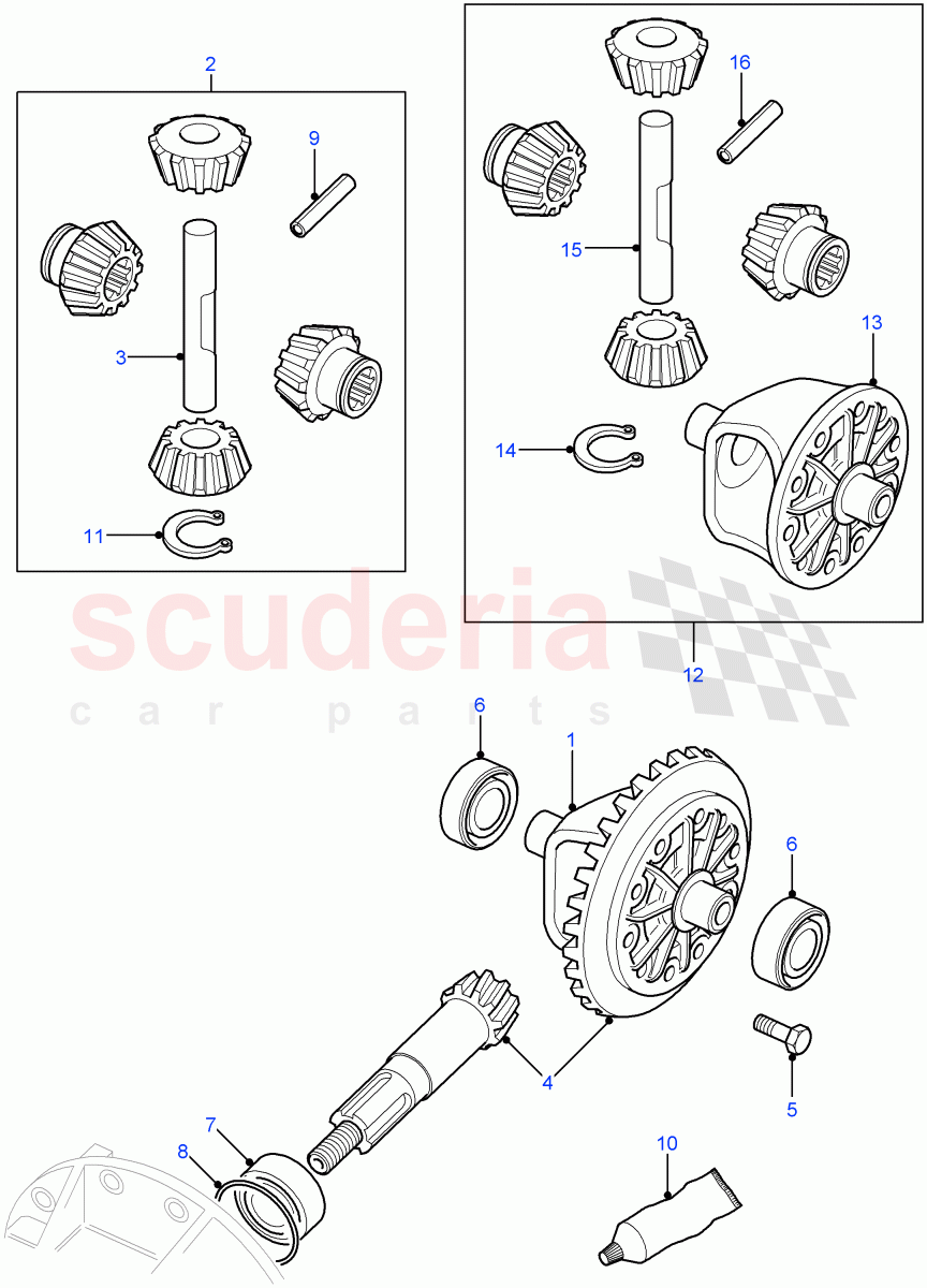 Crownwheel And Pinion - 2 Pinion(90" Wheelbase)((V)FROM7A000001) of Land Rover Land Rover Defender (2007-2016)