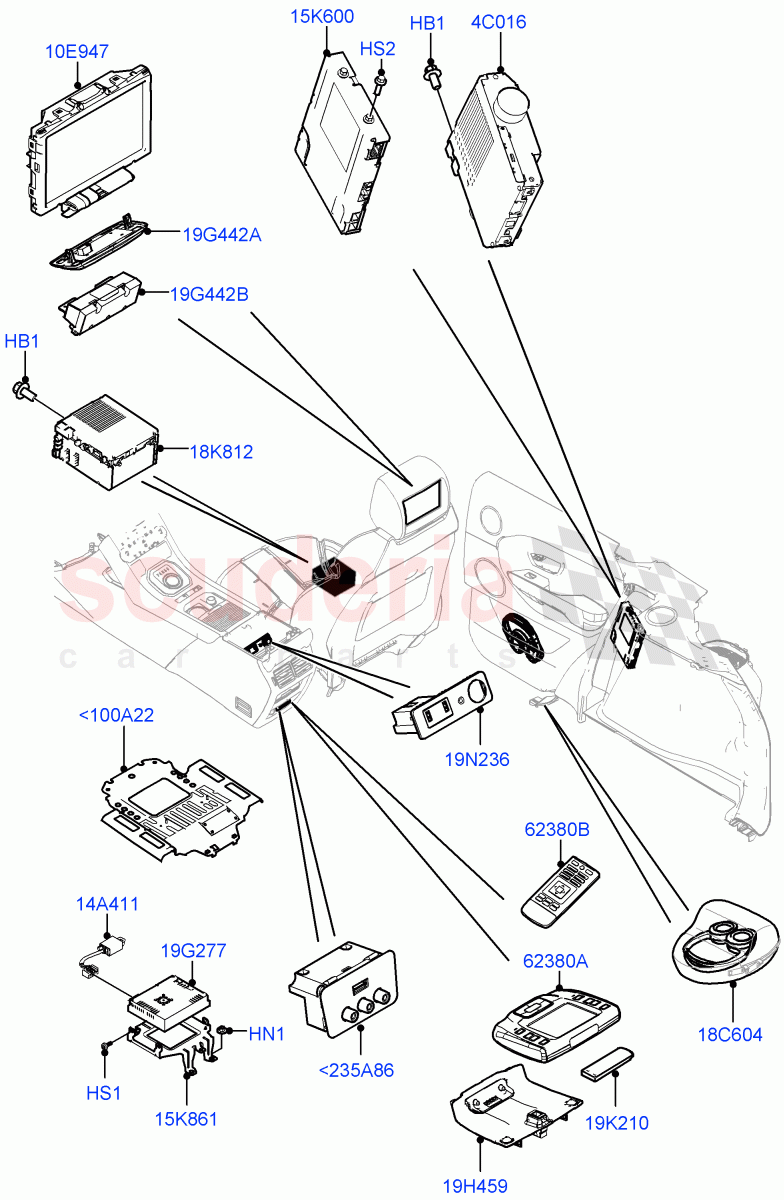 Family Entertainment System (Board Monitor) (Itatiaia (Brazil)) ((V) FROMGT000001) of Land Rover Land Rover Range Rover Evoque (2012-2018) [2.0 Turbo Petrol GTDI]