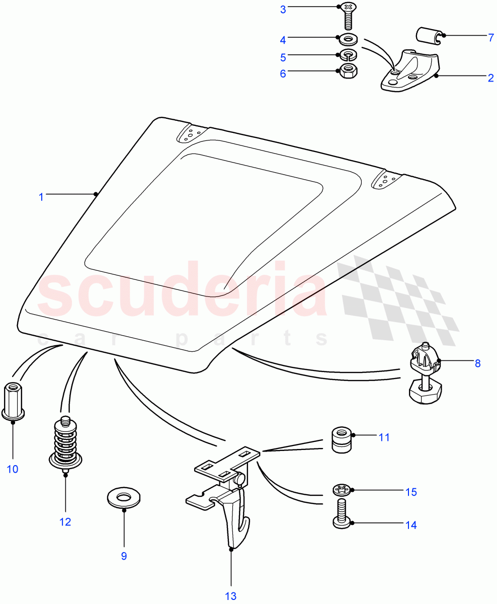 Hood And Related Parts ((V) FROM7A000001) of Land Rover Land Rover Defender (2007-2016)