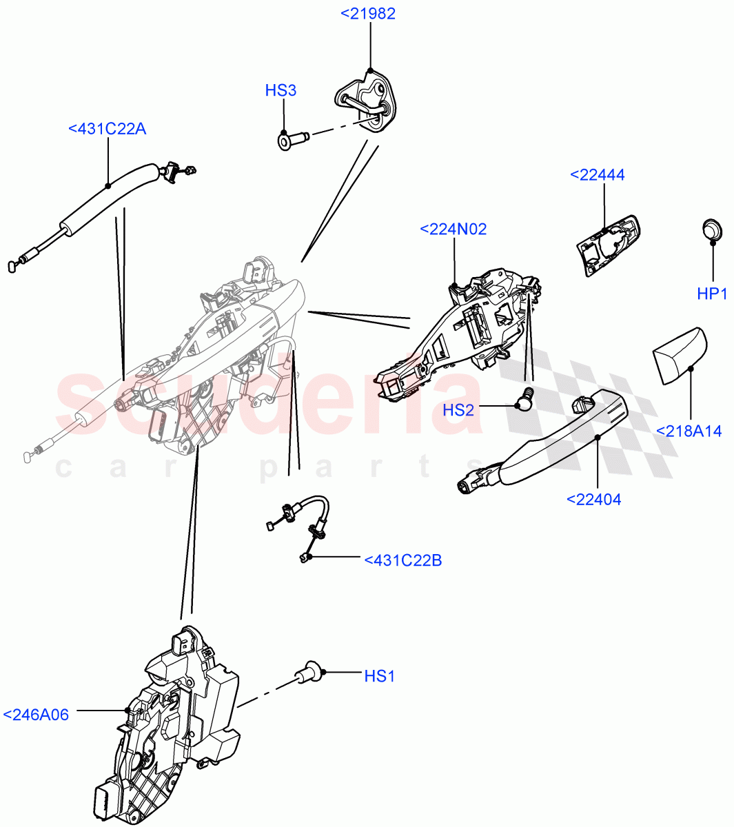 Rear Door Lock Controls (Changsu (China)) ((V) FROMEG000001) of Land Rover Land Rover Range Rover Evoque (2012-2018) [2.0 Turbo Petrol GTDI]
