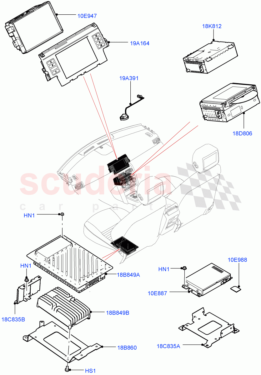 Audio Equipment - Original Fit (Changsu (China)) ((V) FROMFG000001, (V) TOKG446856) of Land Rover Land Rover Discovery Sport (2015+) [2.0 Turbo Diesel]