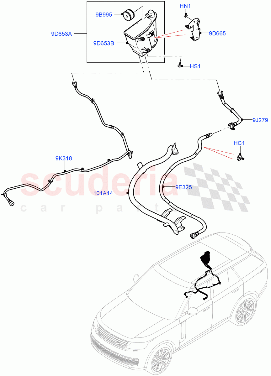 Carbon Canister (4.4 V8 Turbo Petrol (NC10), Pet Tank W/O Leak Det - Std Filter) of Land Rover Land Rover Range Rover (2022+) [4.4 V8 Turbo Petrol NC10]