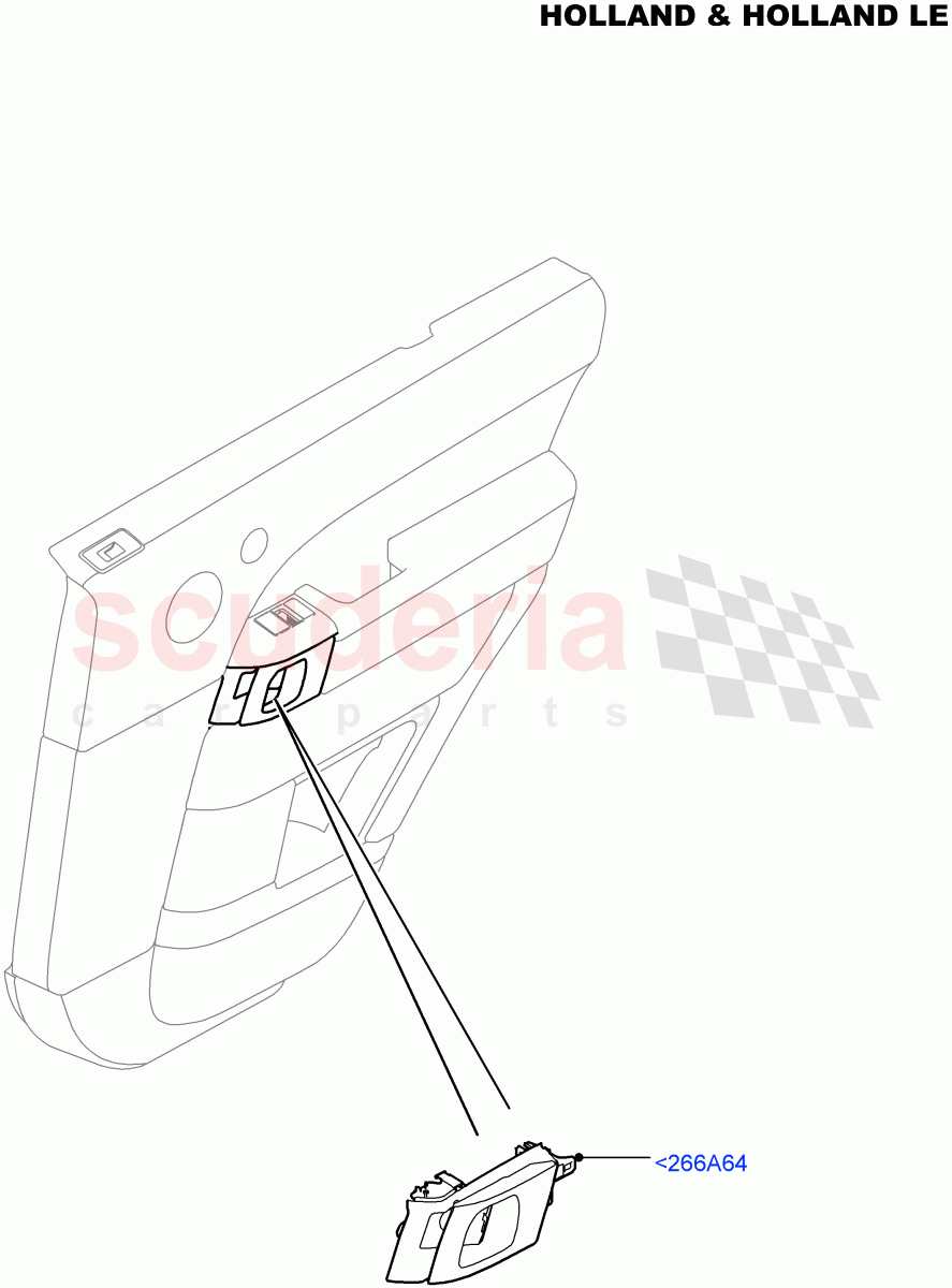 Rear Door Trim Installation(Holland & Holland LE)(Console Deployable Tables)((V)FROMFA000001) of Land Rover Land Rover Range Rover (2012-2021) [5.0 OHC SGDI NA V8 Petrol]