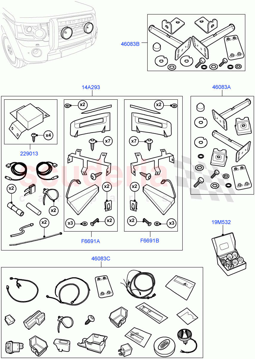 Accessory - Electrical Kit(Accessory, Front, Lighting)((V)FROMAA000001) of Land Rover Land Rover Discovery 4 (2010-2016) [5.0 OHC SGDI NA V8 Petrol]