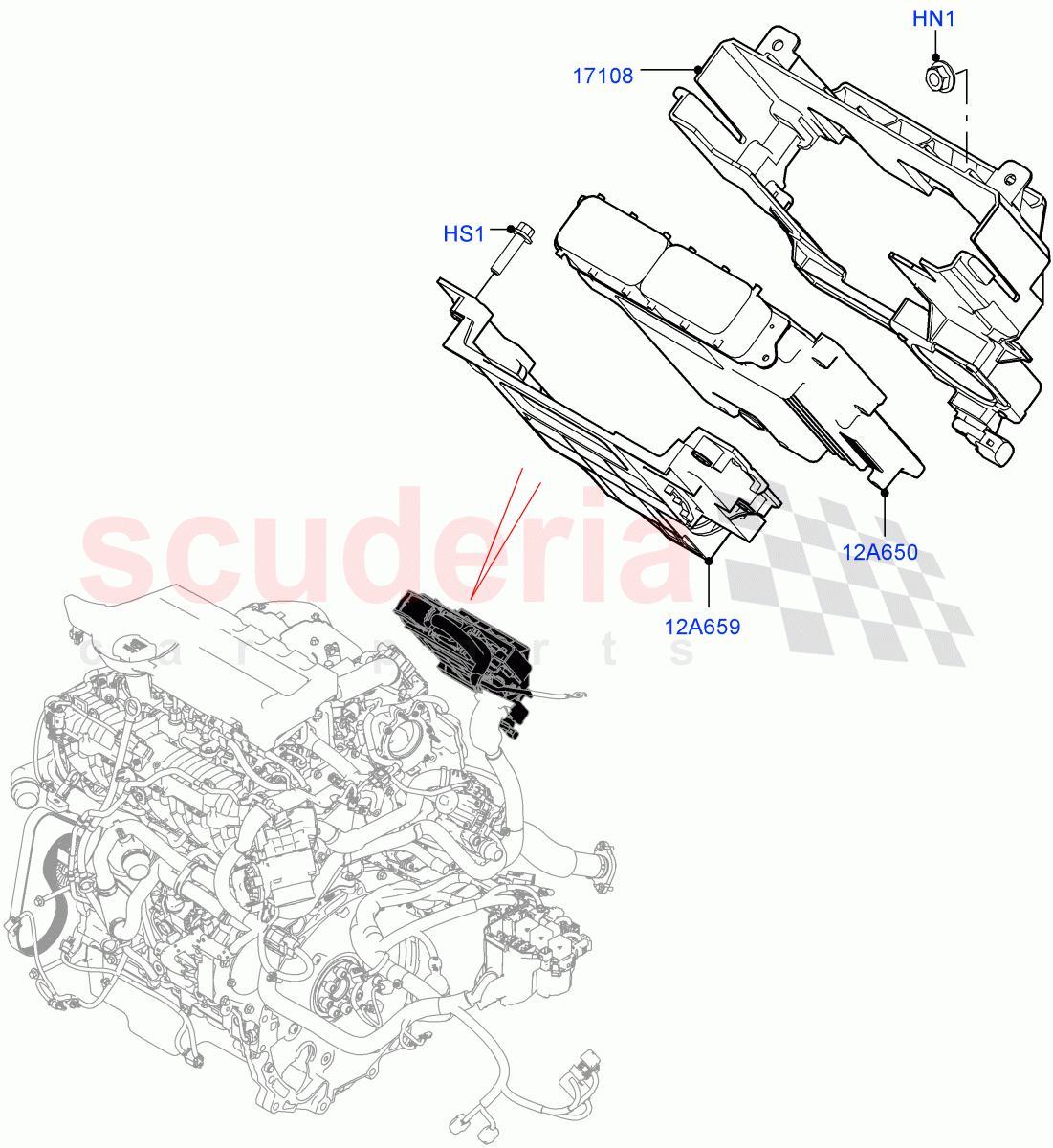 Engine Modules And Sensors (2.0L AJ20P4 Petrol E100 PTA, Itatiaia (Brazil), 2.0L AJ20P4 Petrol Mid PTA, 2.0L AJ20P4 Petrol High PTA) of Land Rover Land Rover Range Rover Evoque (2019+) [2.0 Turbo Petrol AJ200P]