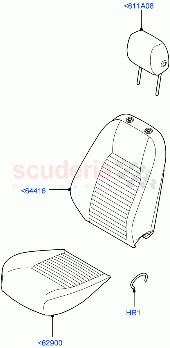 Front Seat Covers(Luxtec Seats,Changsu (China)) of Land Rover Land Rover Discovery Sport (2015+) [2.0 Turbo Petrol GTDI]