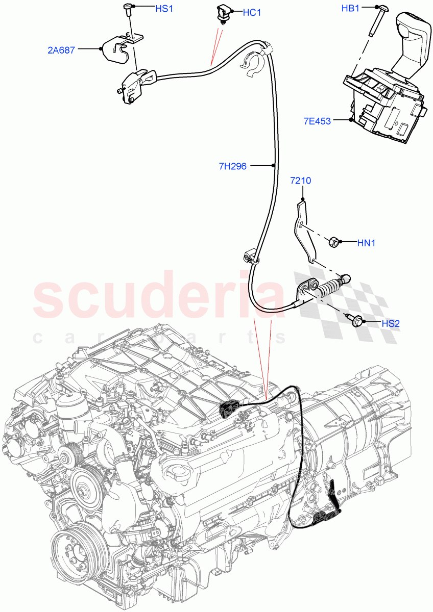 Gear Change-Automatic Transmission(Nitra Plant Build)(5.0 Petrol AJ133 DOHC CDA,8 Speed Auto Trans ZF 8HP70 4WD)((V)FROMM2000001) of Land Rover Land Rover Defender (2020+) [3.0 I6 Turbo Petrol AJ20P6]