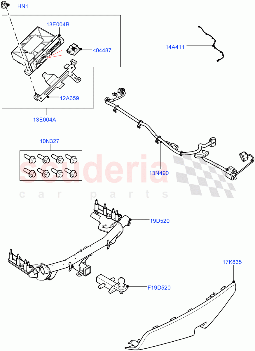 Towing Equipment (Accessory, NAS 2" Square Reciever Towing) ((+) "CDN/USA", Halewood (UK)) ((V) FROMLH000001) of Land Rover Land Rover Discovery Sport (2015+) [2.0 Turbo Diesel AJ21D4]