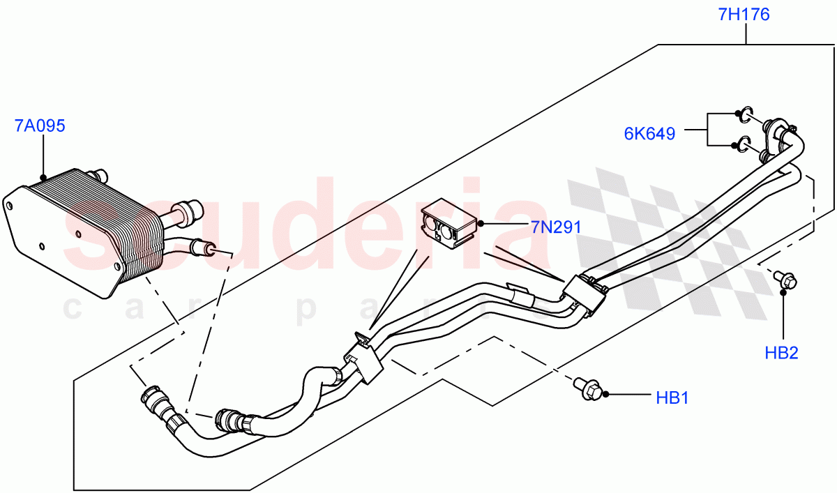 Transmission Cooling Systems(3.6L V8 32V DOHC EFi Diesel Lion,6 Speed Auto ZF 6HP26 Steptronic)((V)FROMAA000001) of Land Rover Land Rover Range Rover (2010-2012) [3.6 V8 32V DOHC EFI Diesel]