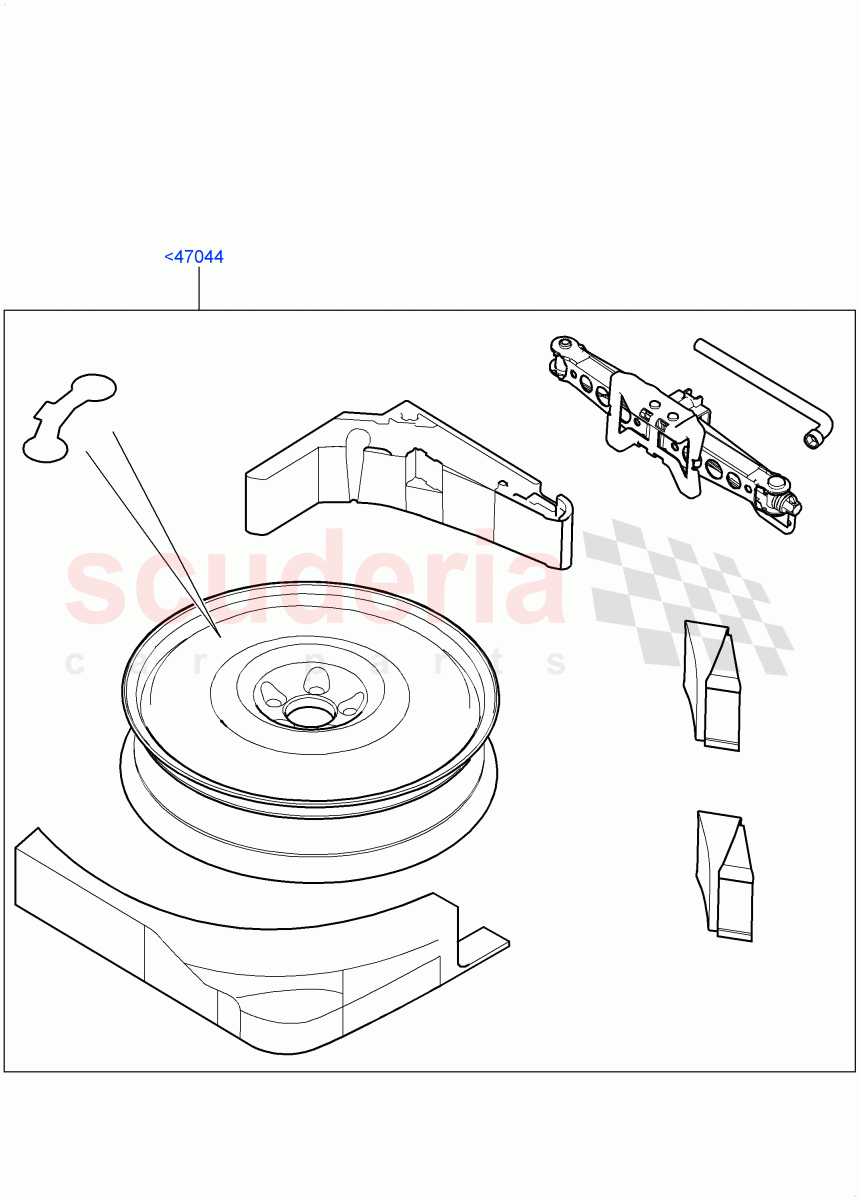 Accessory Wheels (Accessory, Spare wheel kit) (Halewood (UK), Itatiaia (Brazil)) of Land Rover Land Rover Discovery Sport (2015+) [2.0 Turbo Petrol AJ200P]