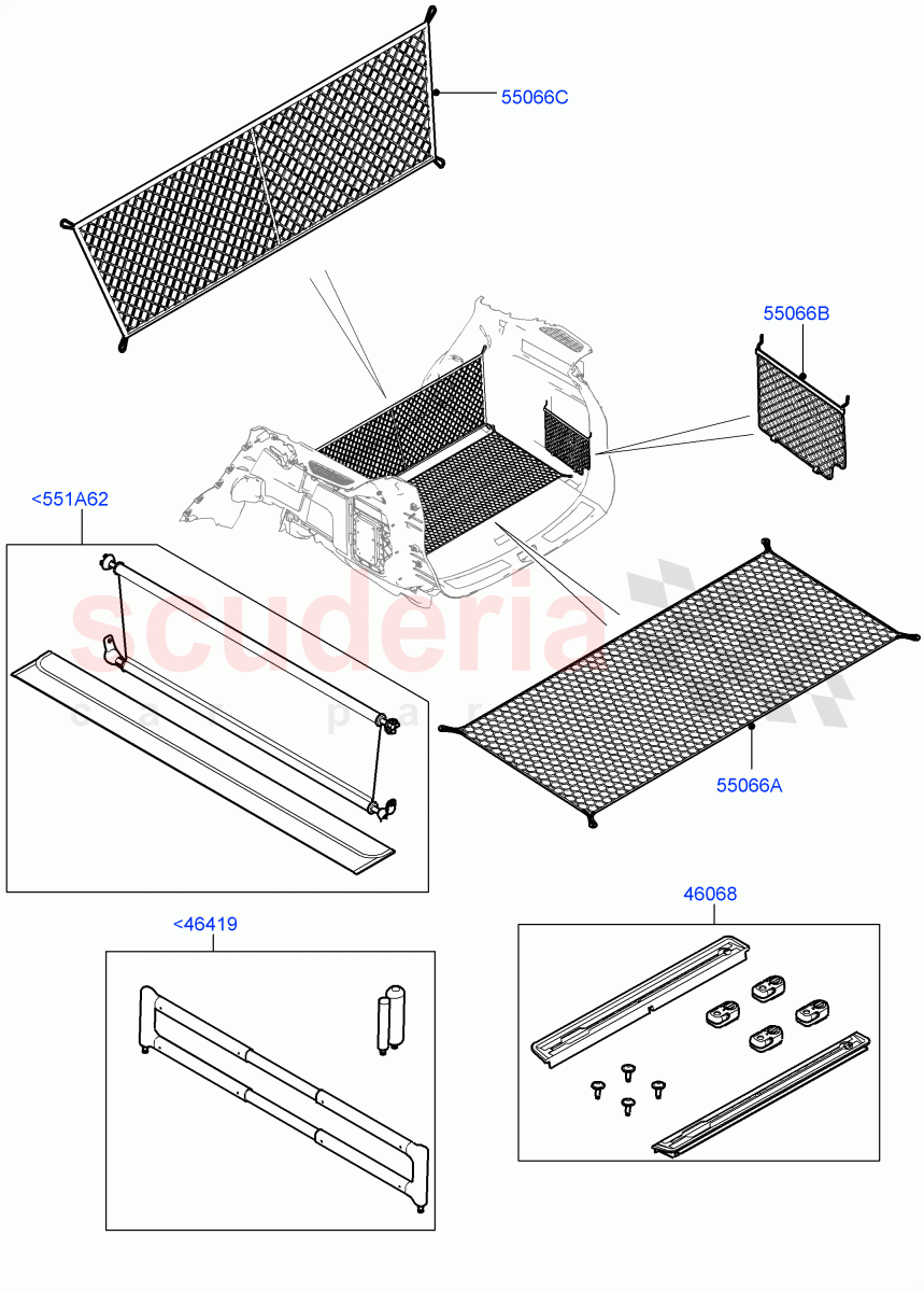 Load Retention Systems (Accessory) (Halewood (UK), Itatiaia (Brazil)) of Land Rover Land Rover Discovery Sport (2015+) [2.2 Single Turbo Diesel]