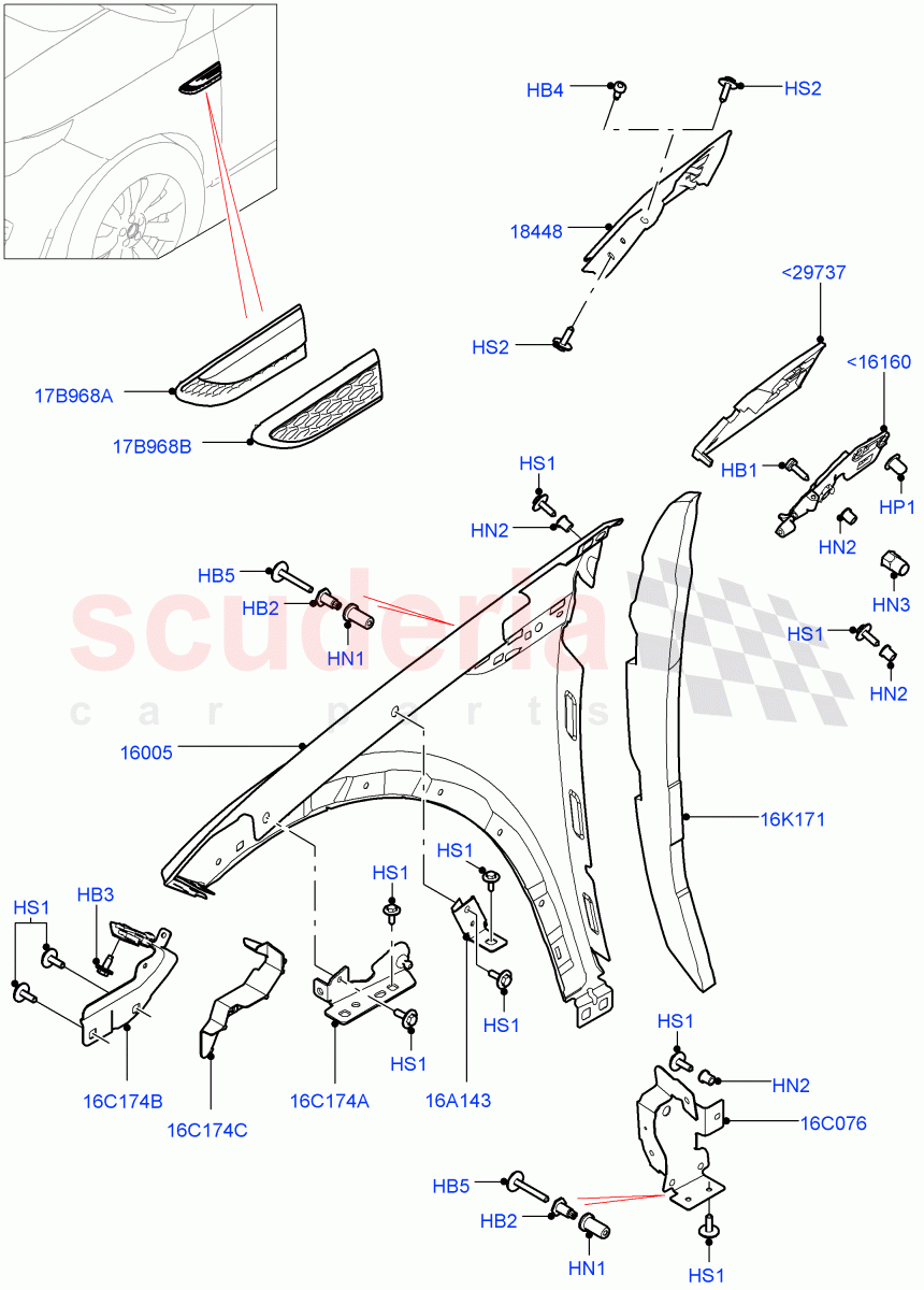 Dash Panel And Front Fenders (Halewood (UK)) of Land Rover Land Rover Discovery Sport (2015+) [2.2 Single Turbo Diesel]