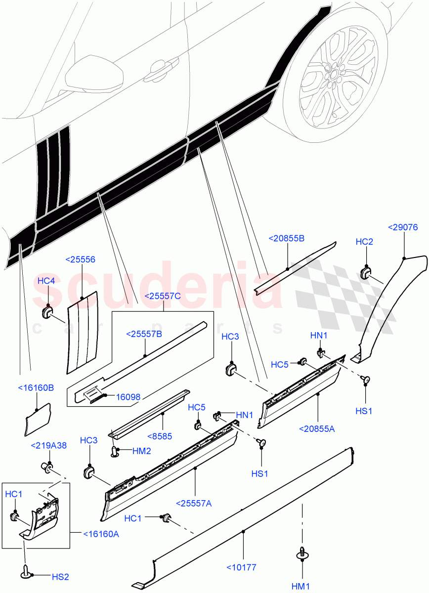 Body Mouldings of Land Rover Land Rover Range Rover (2012-2021) [2.0 Turbo Petrol AJ200P]