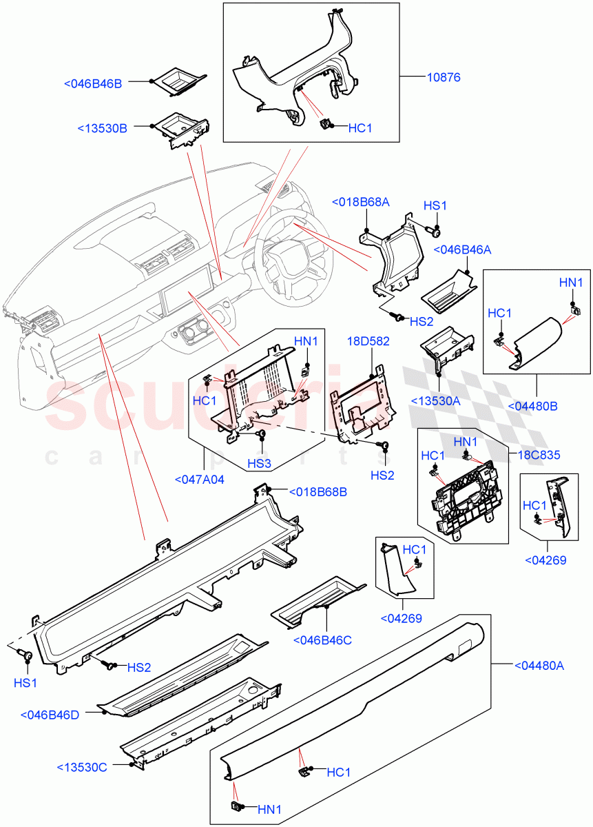 Instrument Panel(External Components, Centre) of Land Rover Land Rover Defender (2020+) [3.0 I6 Turbo Petrol AJ20P6]